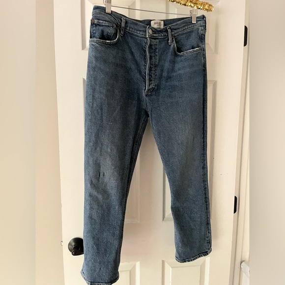 AGOLDE Riley High Rise Womens Jeans Straight Leg Size 31 - Picture 3 of 14